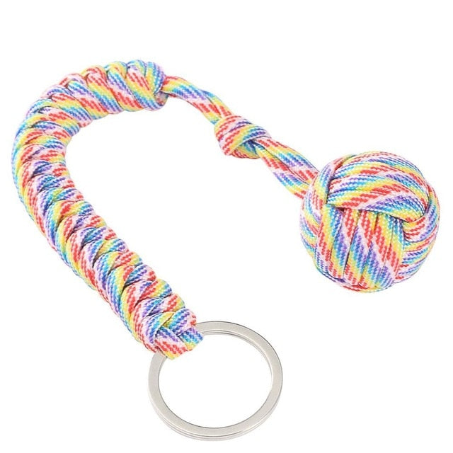 Monkey Fist Steel Ball Security Protection for Self Defense  Multifunctional Keychain