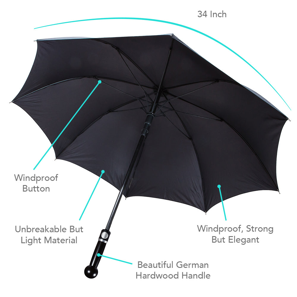 Discreet Self-Defense Umbrella – Stay Safe Anywhere "Standard" knob handle with tiny scratches